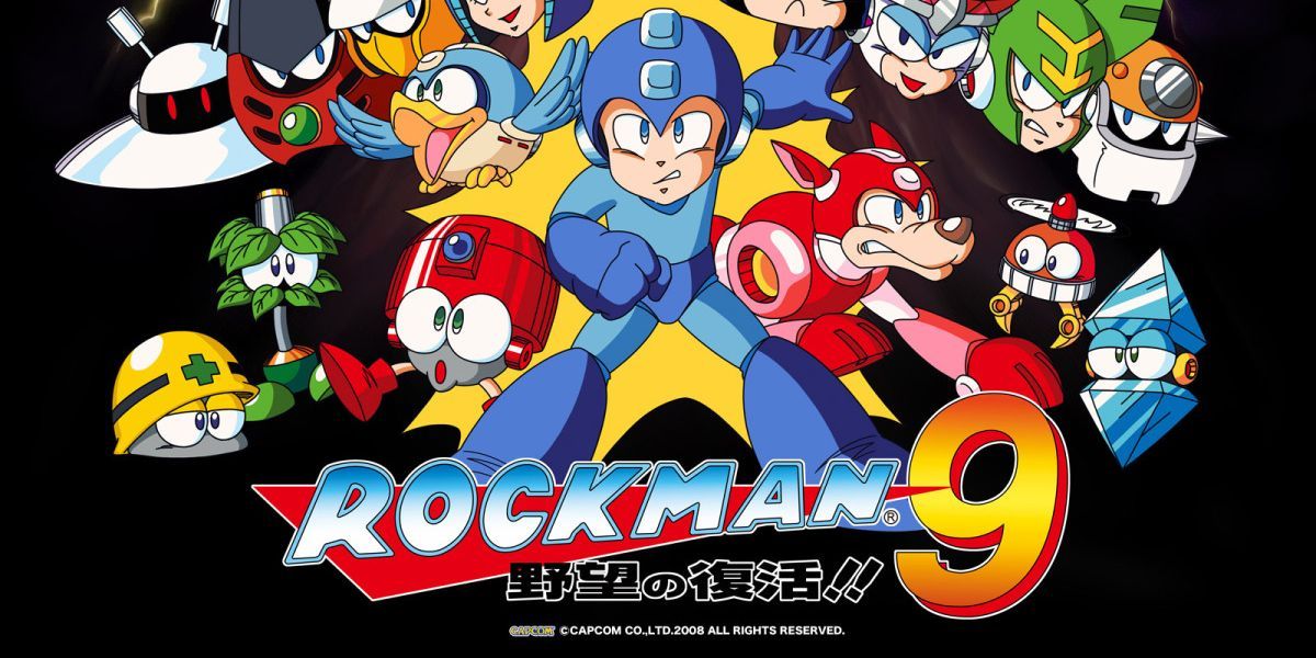 A group of all the characters in Mega Man 9