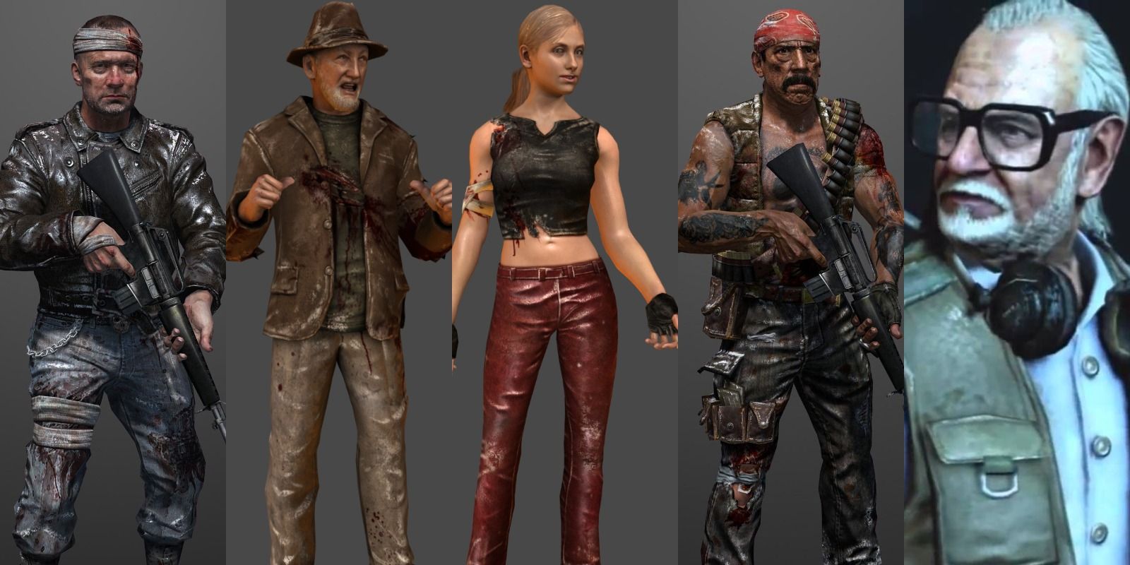 Michael Rooker, Sarah Michelle Gellar, Danny Trejo, Robert Englund, and George A Romero in Call Of Duty Black Ops' Call Of The Dead