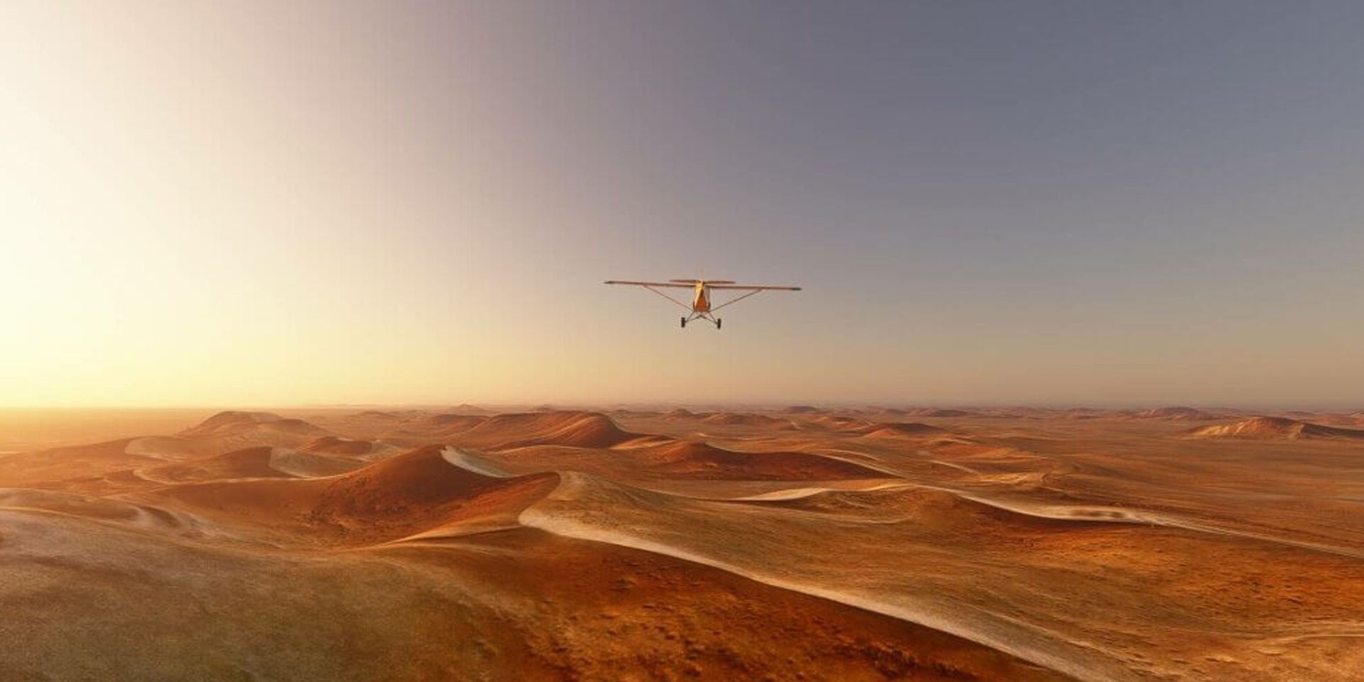 Microsoft Flight Simulator Over the Desert