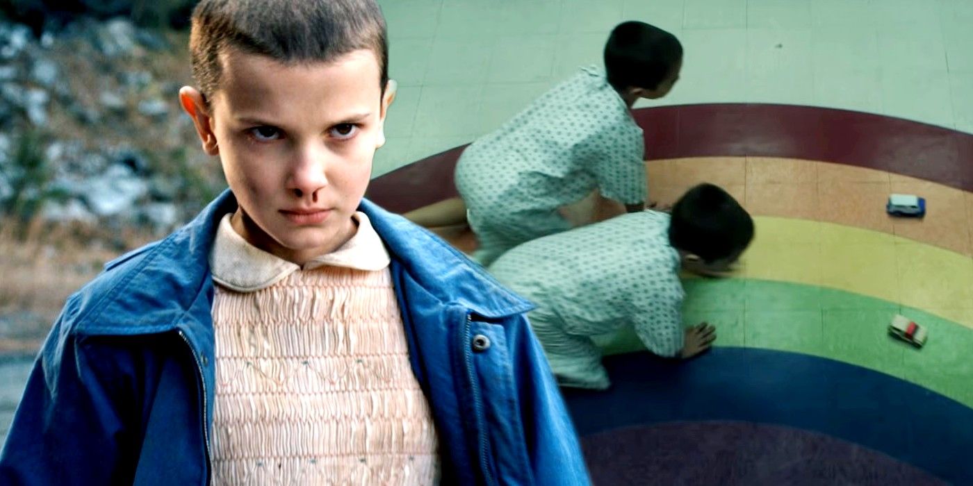 Millie Bobby Brown in Stranger Things rainbow room