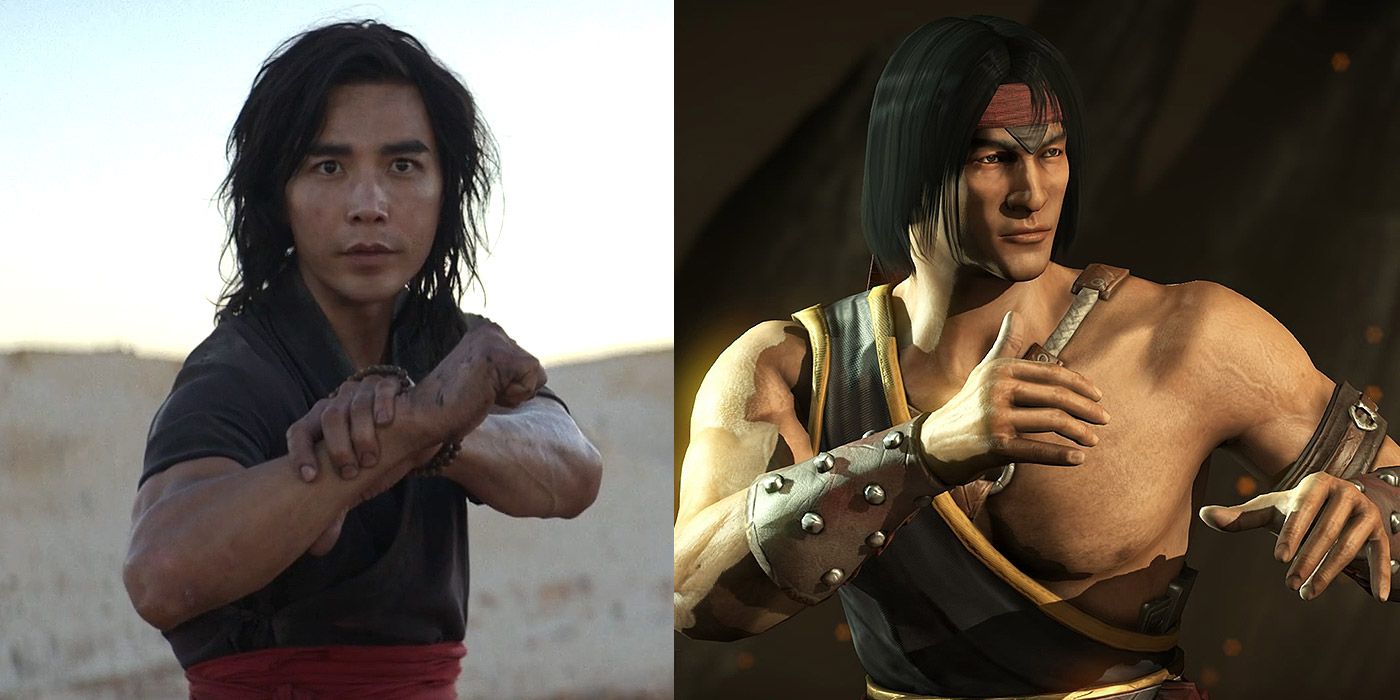 Split image of Liu Kang from the Mortal Kombat movie and Mortal Kombat X
