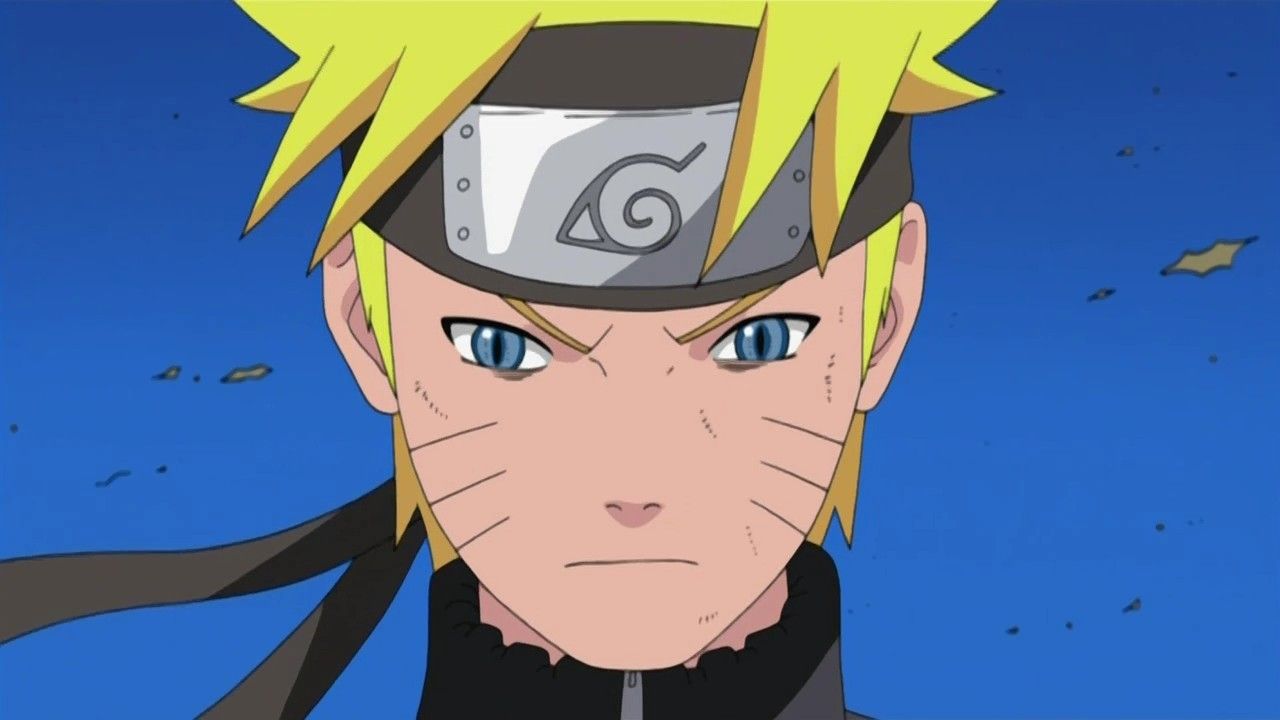 The titular character Naruto depicted in the Naruto anime.