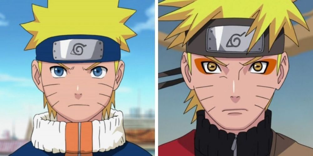The time skips in the Naruto anime.