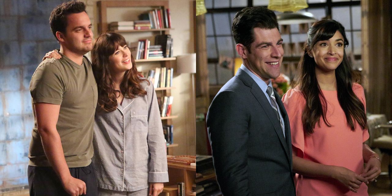 New Girl featured image of Jess with Nick and Schmidt with Cece