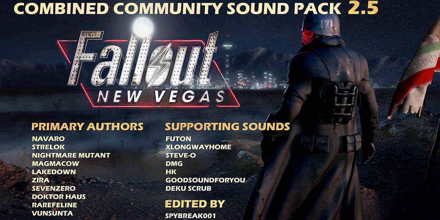 The title screen for the Fallout: New Vegas sound compendium.
