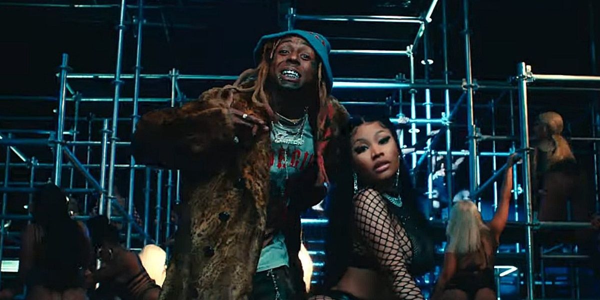 Nicki Minaj and Lil Wayne together in the &quot;Good Form&quot; music video