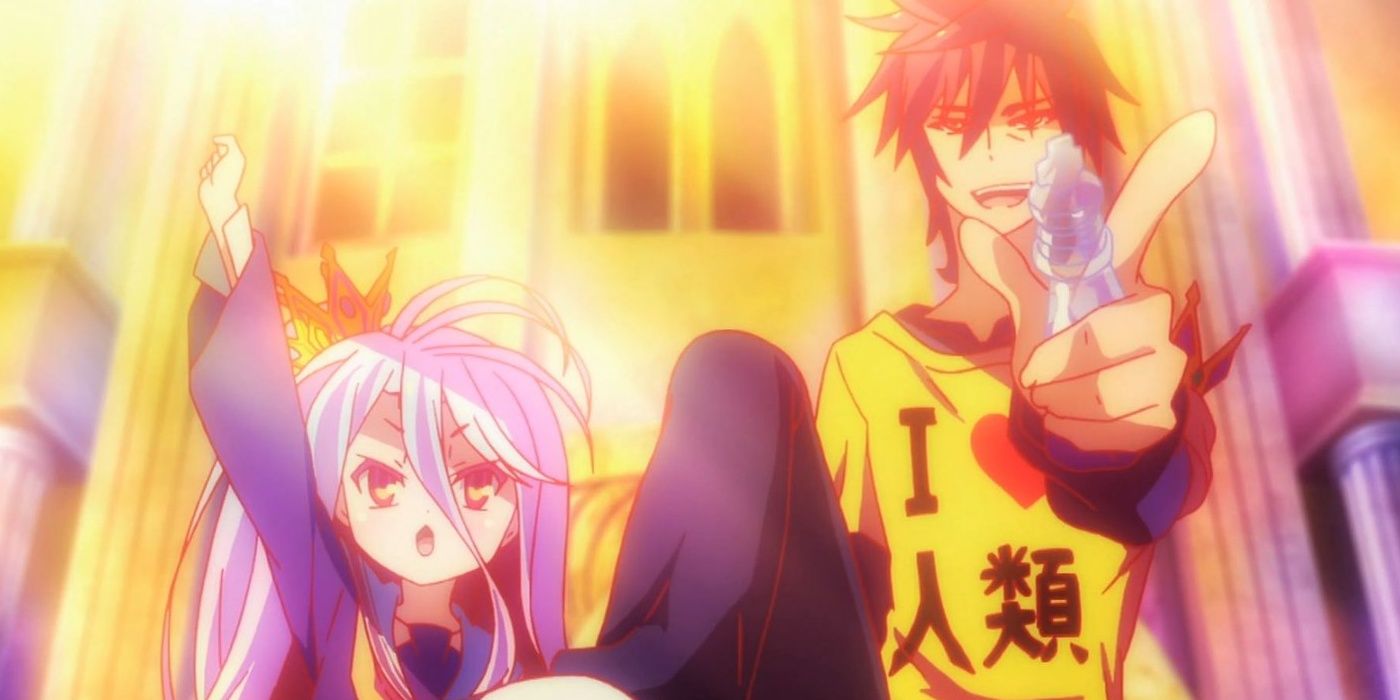 Characters pose in No Game No Life