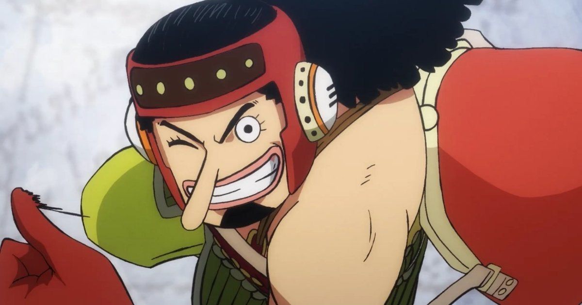 Ussop smiling in the One Piece anime.