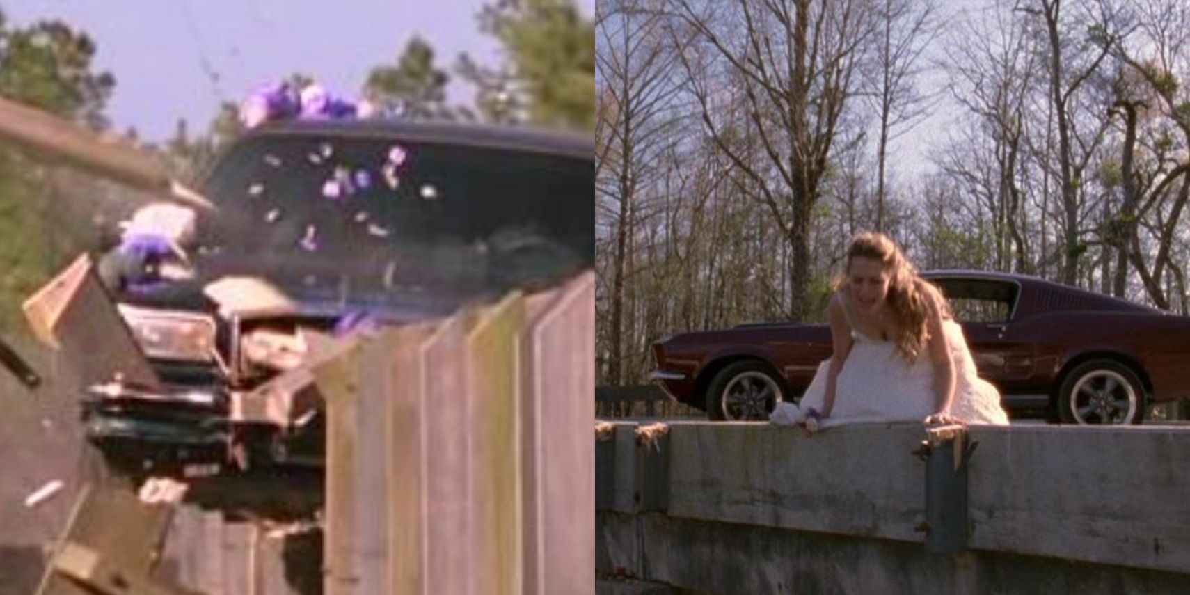 Limo crashing; Haley James Scott (Bethany Joy Lenz) crying in "One Tree Hill."