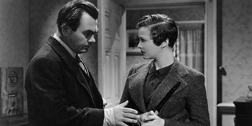 Oskar Homolka and Sylvia Sidney in Alfred Hitchcock's Sabotage (1936)