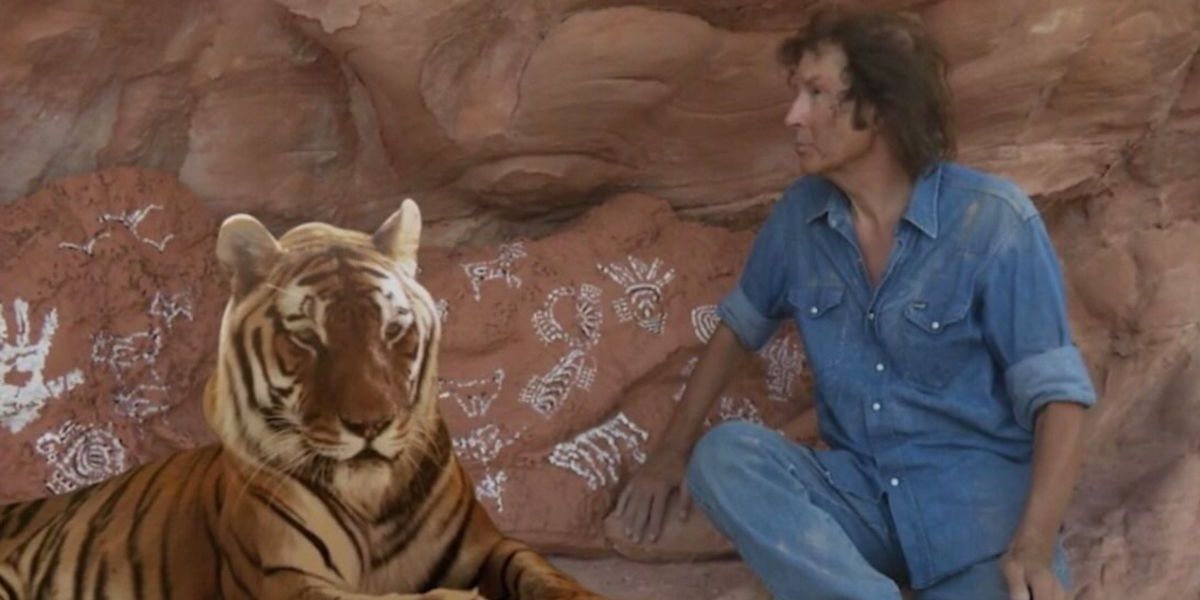 Neil Breen and a tiger.