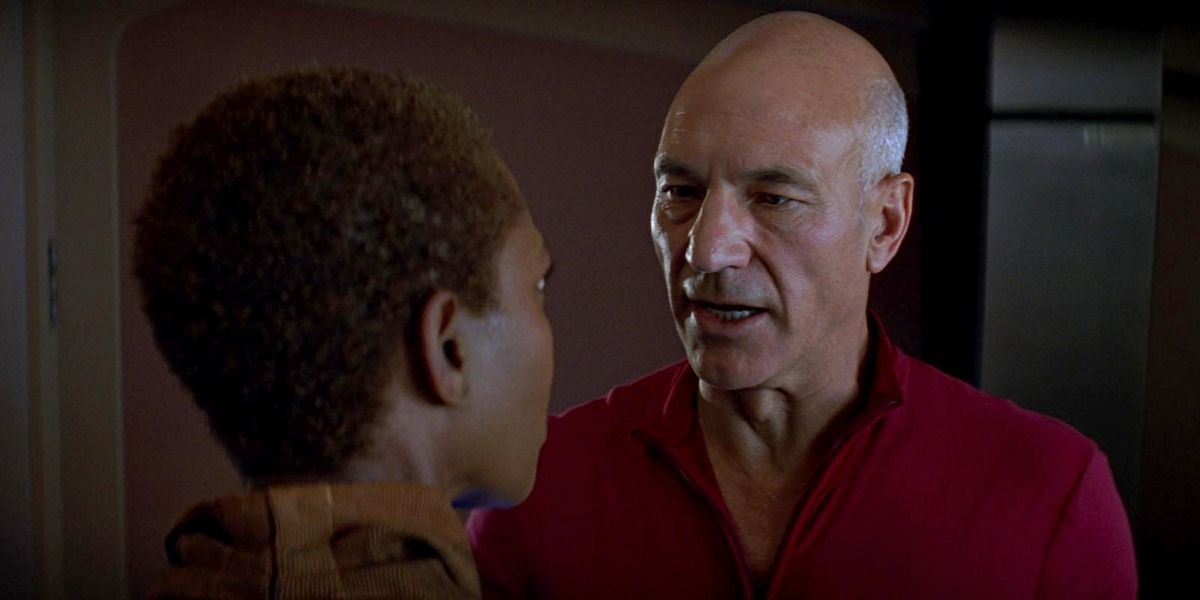 Picard talks to Lily Sloane on The Enterprise in First Contact.