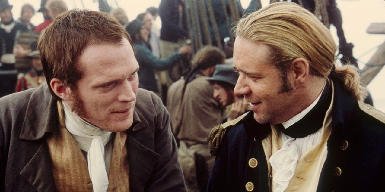 Paul Bettany and Russell Crowe in Master and Commander The Far Side of the World