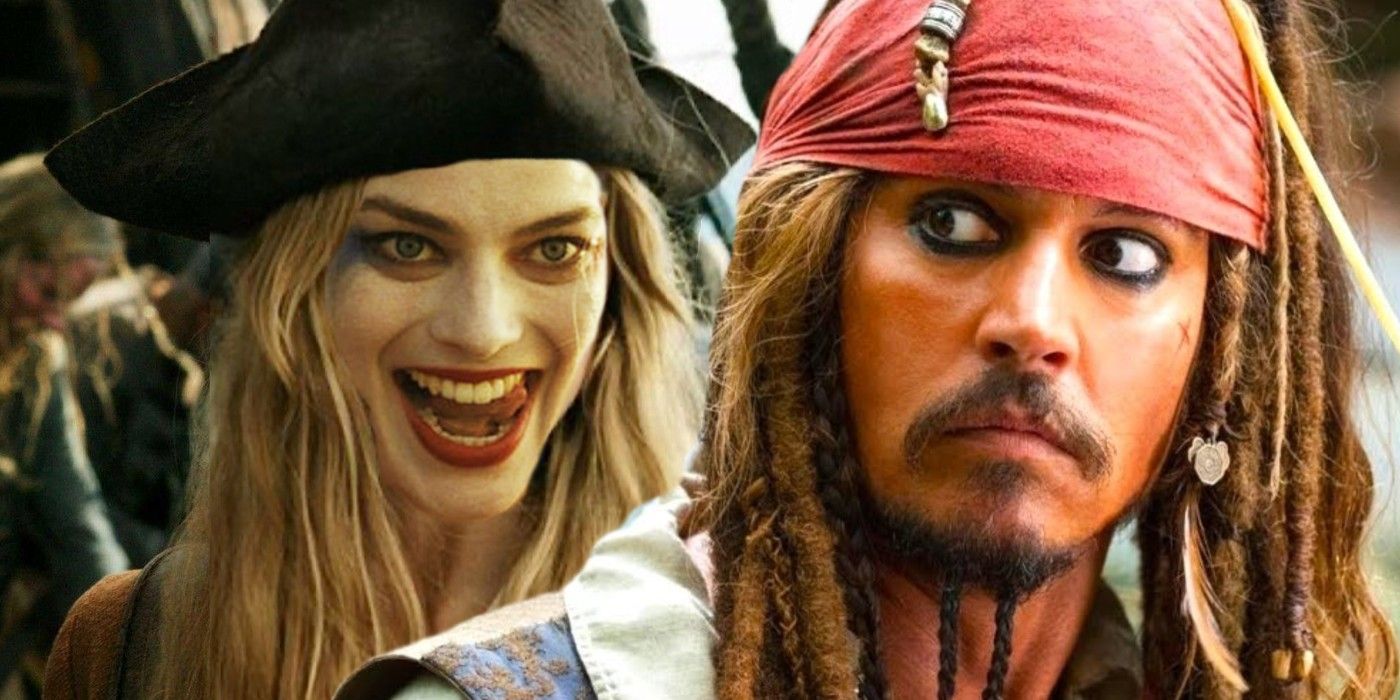 Pirates of the Caribbean Jack Sparrow and Margot Robbie as a pirate