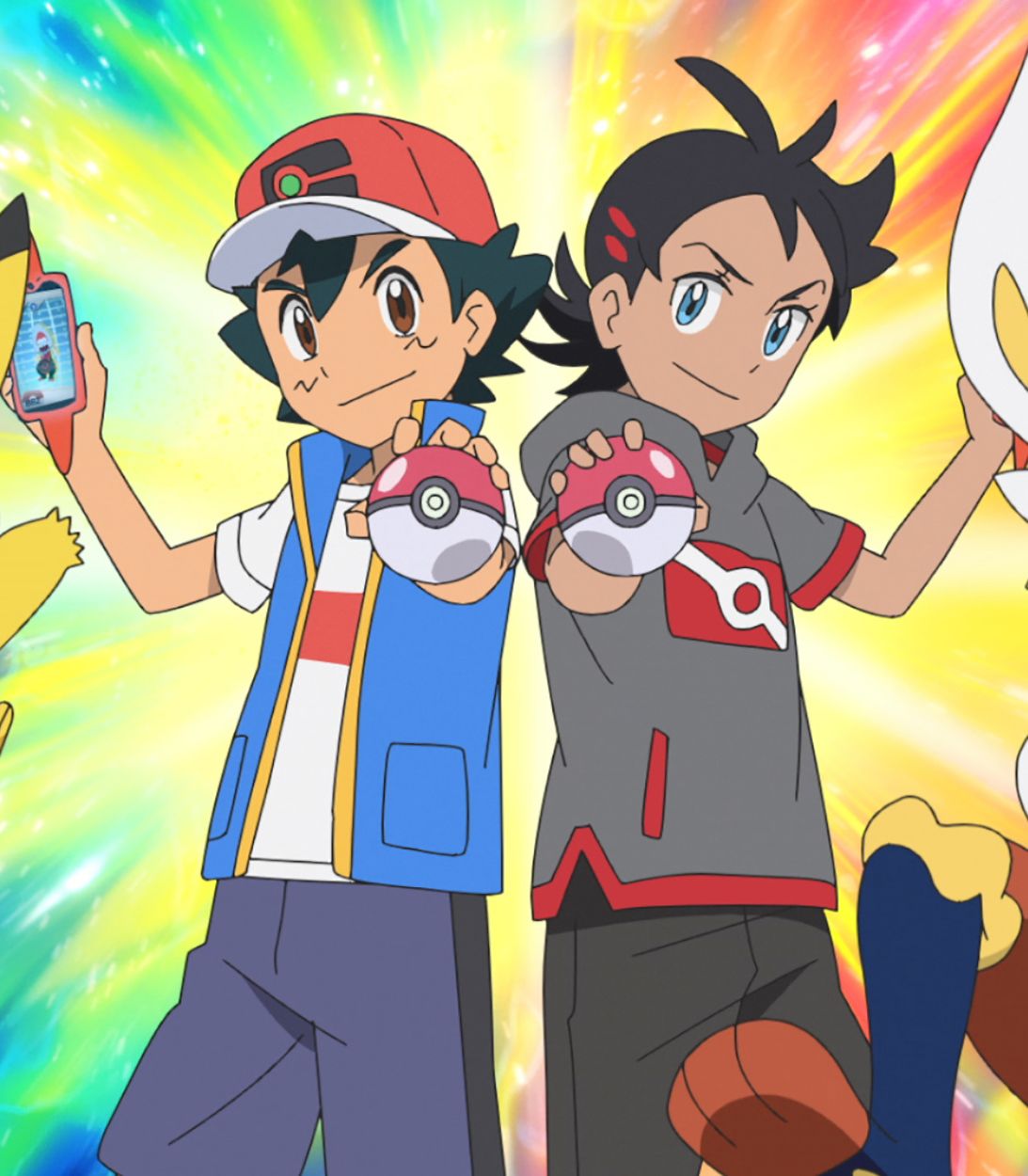 Ash Ketchum and Goh in Pokémon Master Journeys: The Series.
