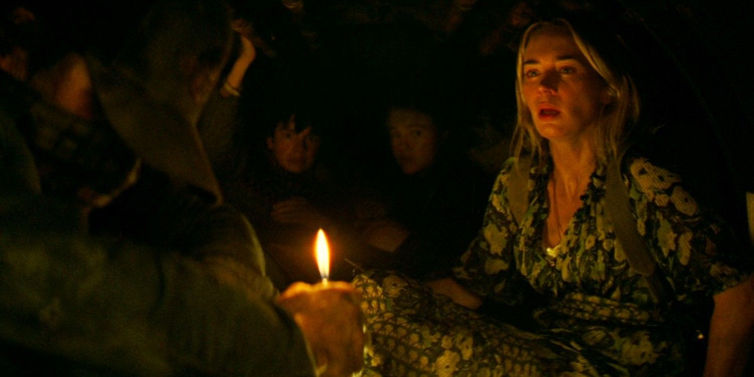 Quiet Place 2 Trailer Evelyn and Children Hiding
