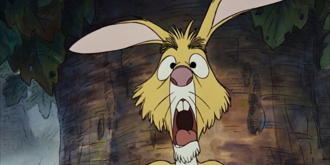 Rabbit screaming in Winnie The Pooh