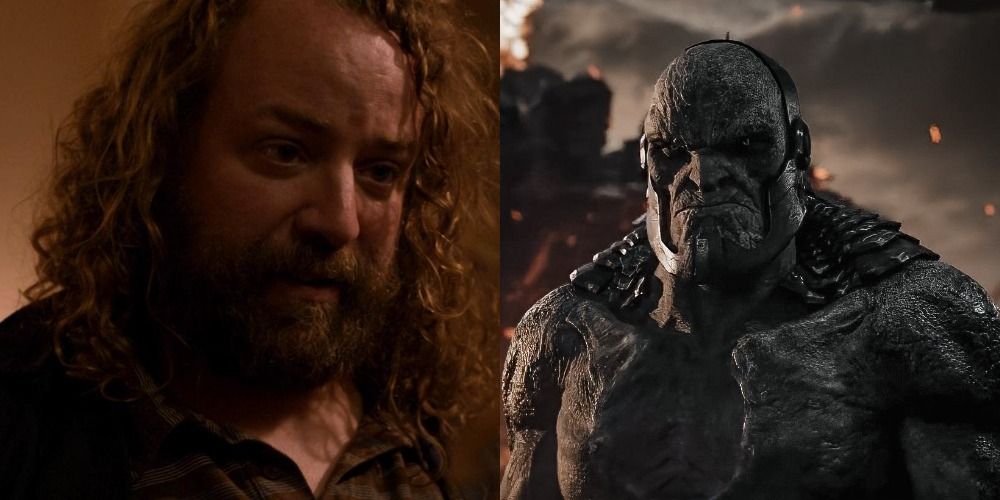 Ray Poter as Hestler Jones in Justified and Darkseid in Zack Snyder’s Justice League side by side