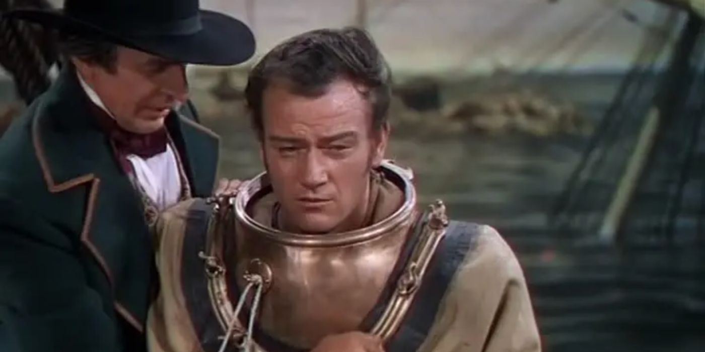 John Wayne em Colha o Vento Selvagem, de 1942.