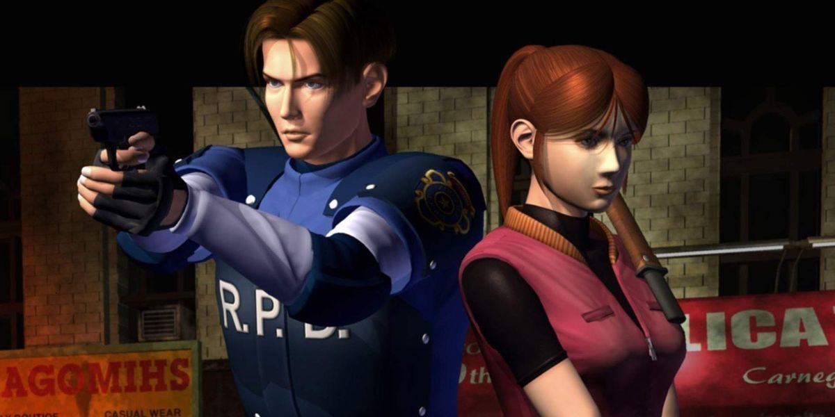 Leon in Claire in 1998's Resident Evil 2 video game.