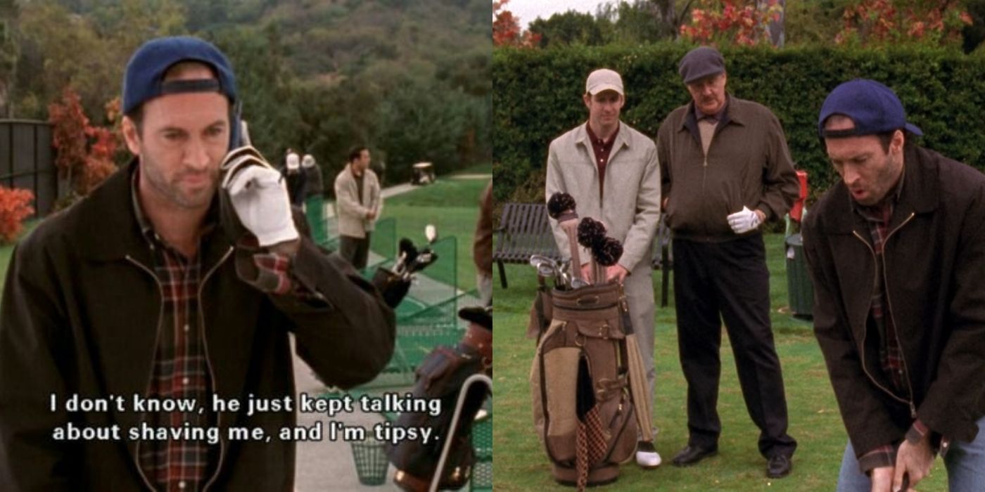 Richard and Luke golfing on Gilmore Girls