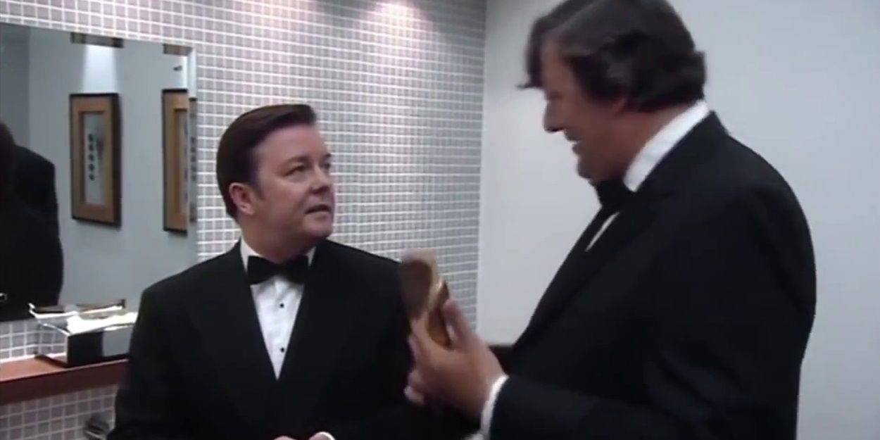 Ricky Gervais and Stephen Fry in Extras