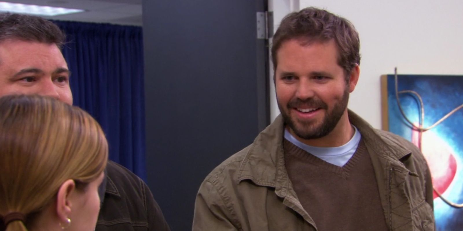 Roy comes to Pam's art show with his brother The Office