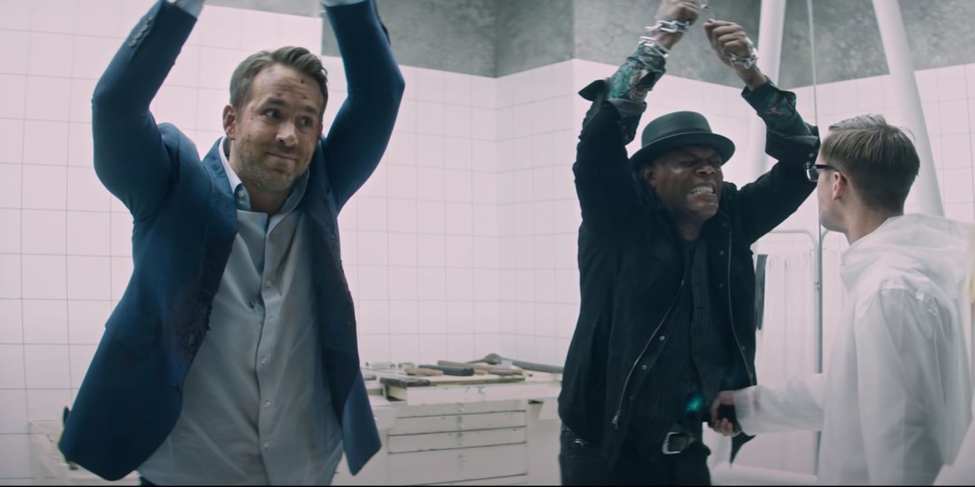 Ryan Reynolds and Samuel L. Jackson in The Hitman’s Wife’s Bodyguard