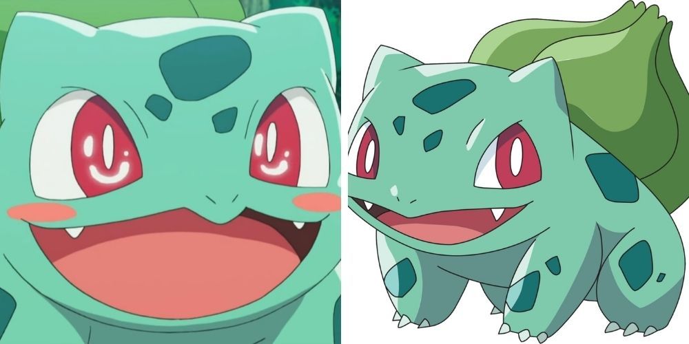 Side by side images of Bulbasaur