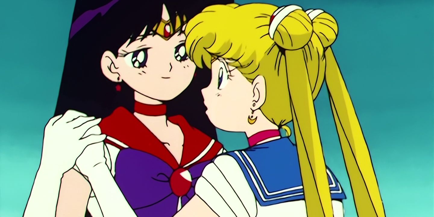 Sailor Mars consoles Sailor Moon in episode 45