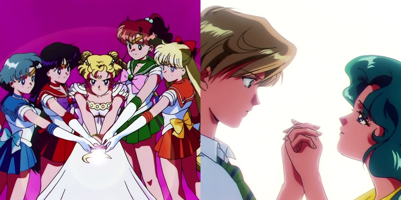 Sailor Moon feature image including scenes from episode 46 and 110