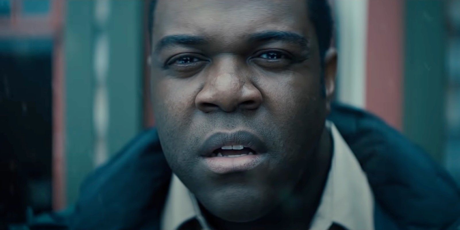 Sam Richardson looking intently in Werewolves Within