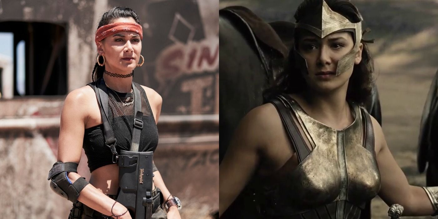 Samantha Win in Army Of The Dead and Zack Snyder's Justice League side by side