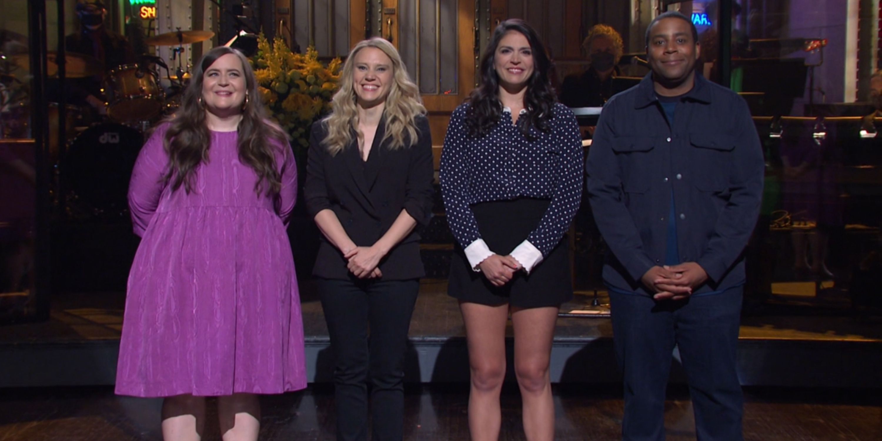 Aidy Bryant, Kate McKinnon, Cecily Strong, and Kenan Thomspon during the Saturday Night Live Season 46 Finale