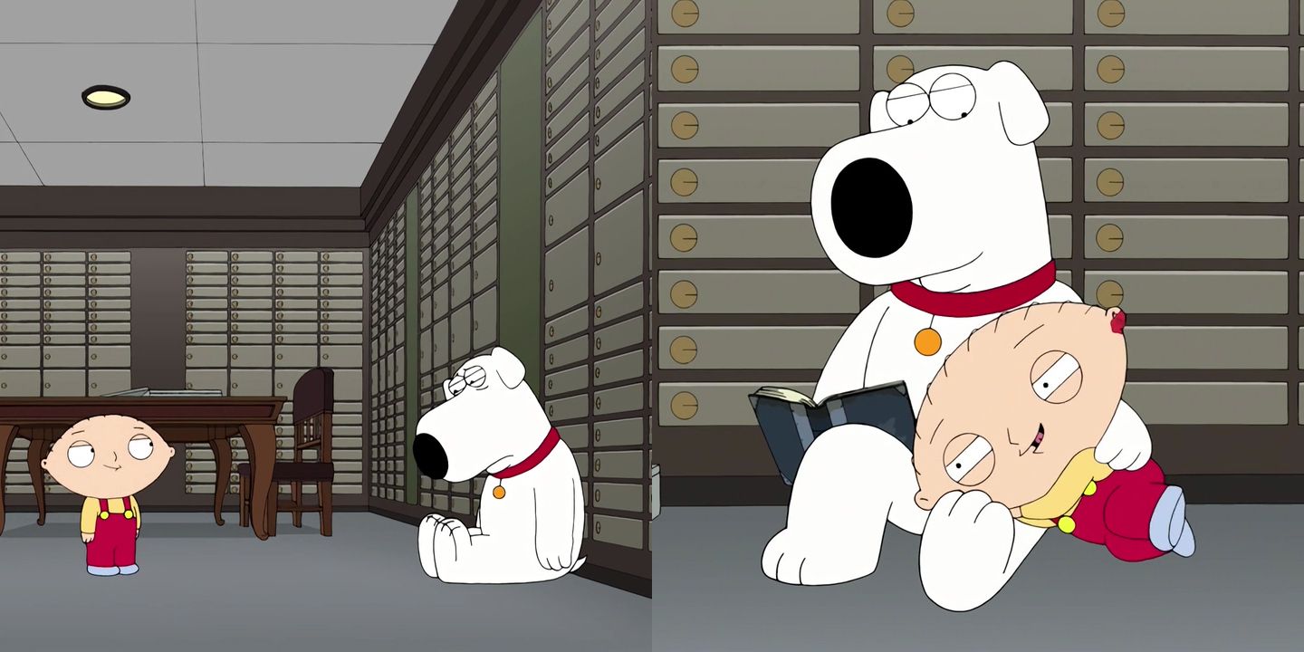 Scenes from Family Guy episode Brian and Stewie