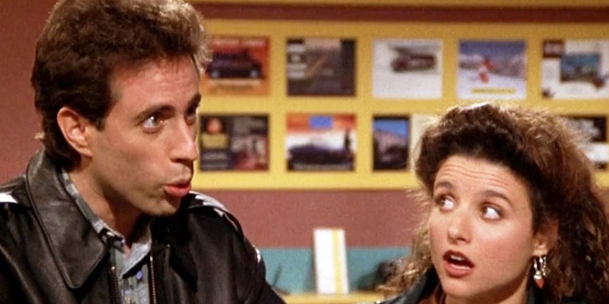 Jerry and Elaine in The Alternate Side episode of Seinfeld.