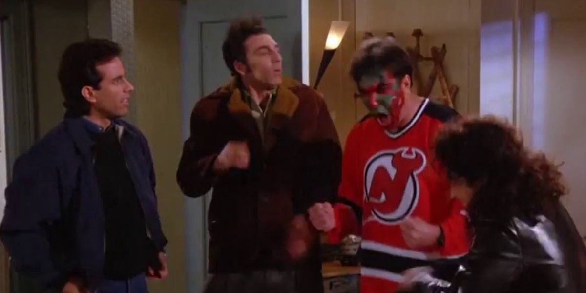 Seinfeld Episodes — The Face-Painter - Jerry, Kramer, Elaine, Puddy