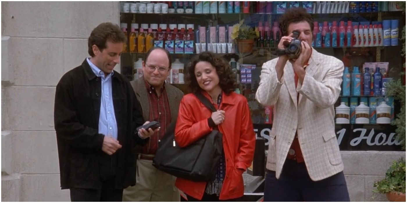 Seinfeld George Jerry Elaine and Kramer fat-shame a victim of carjacking.