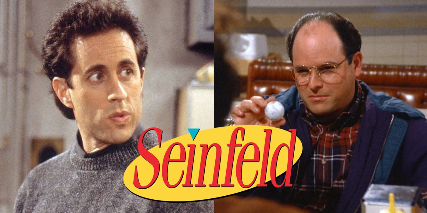Split image of Jerry and George from Seinfeld