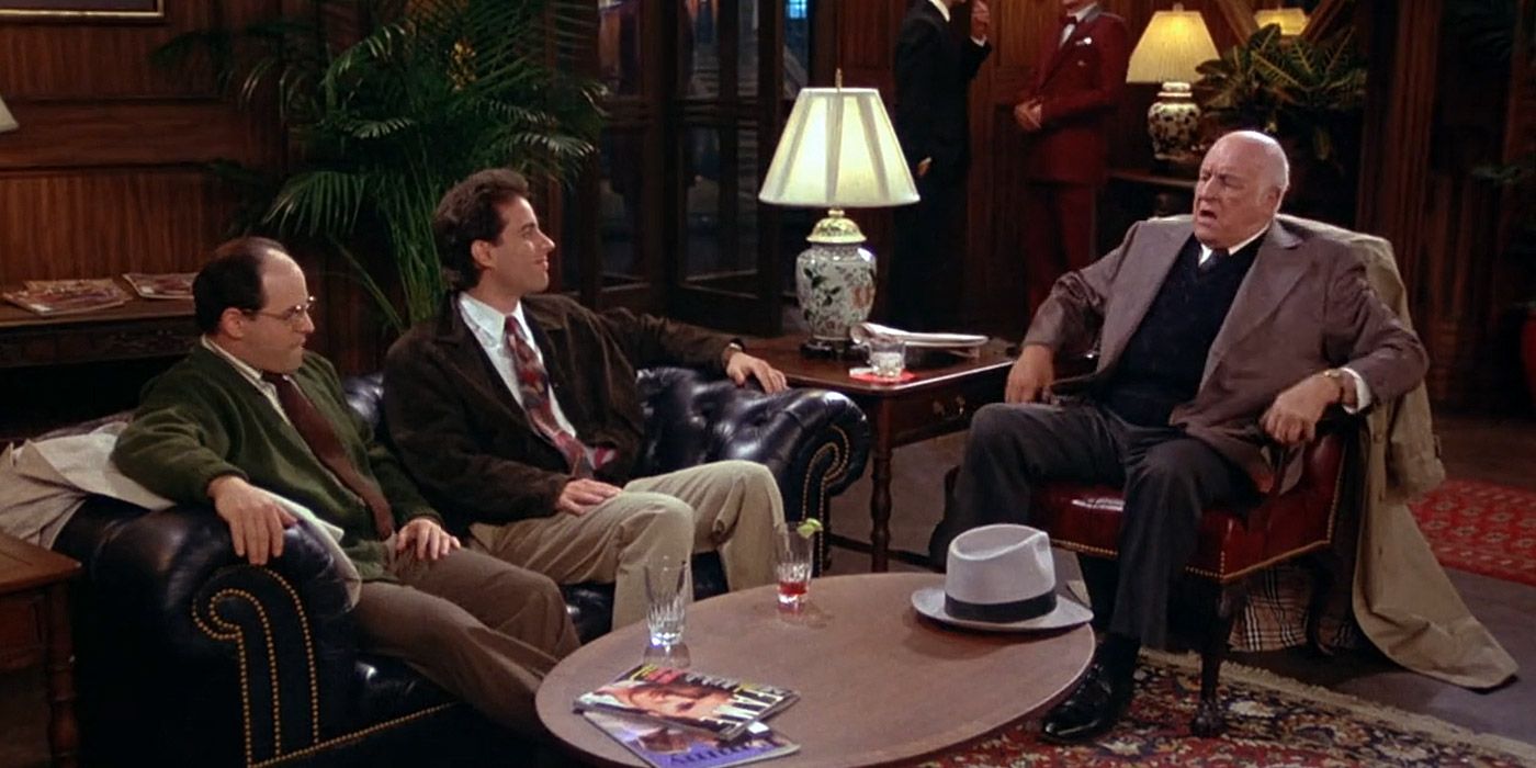 George and Jerry endure an evening with Elaine's dad in Seinfeld