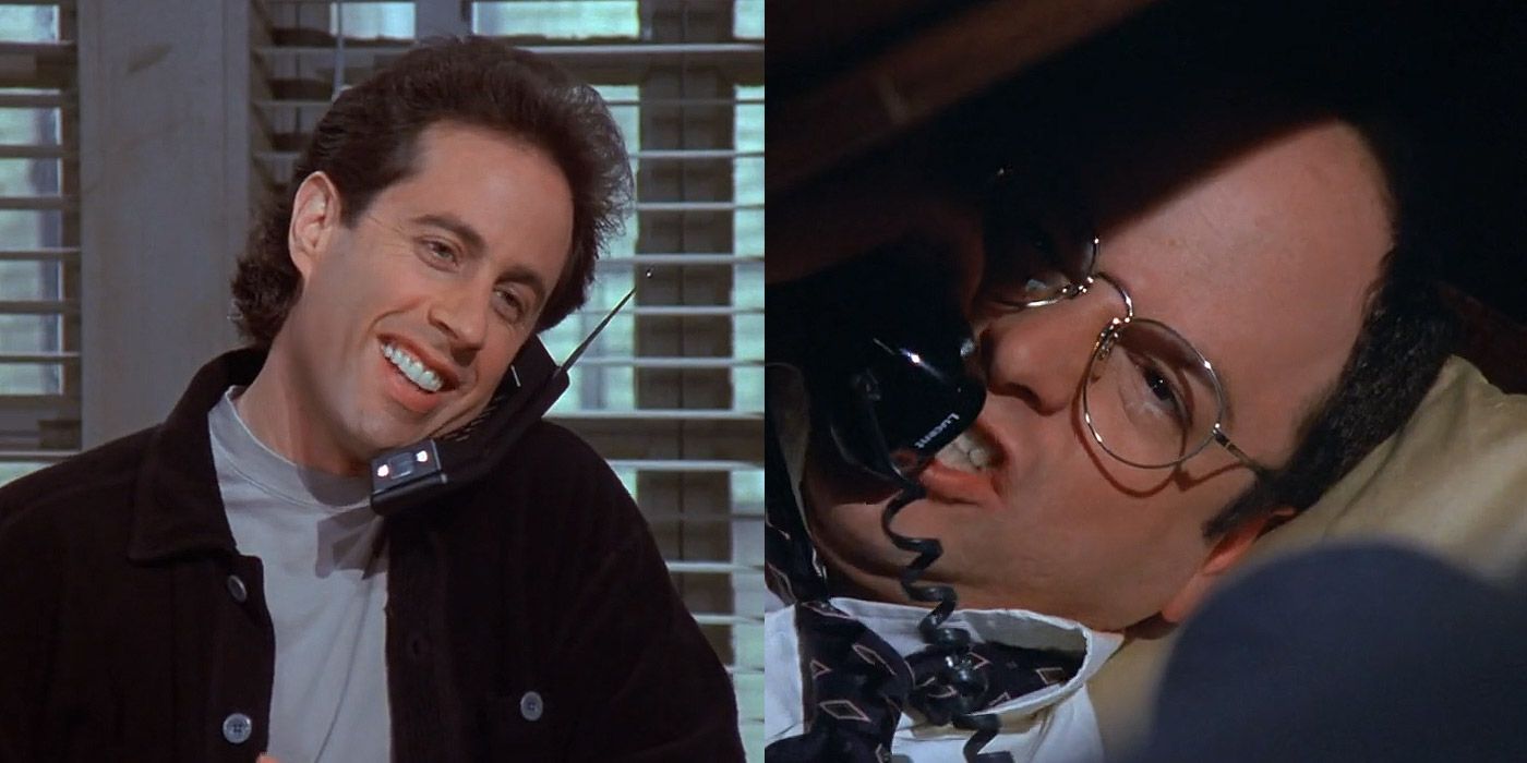 Jerry teases George during a crisis in Seinfeld