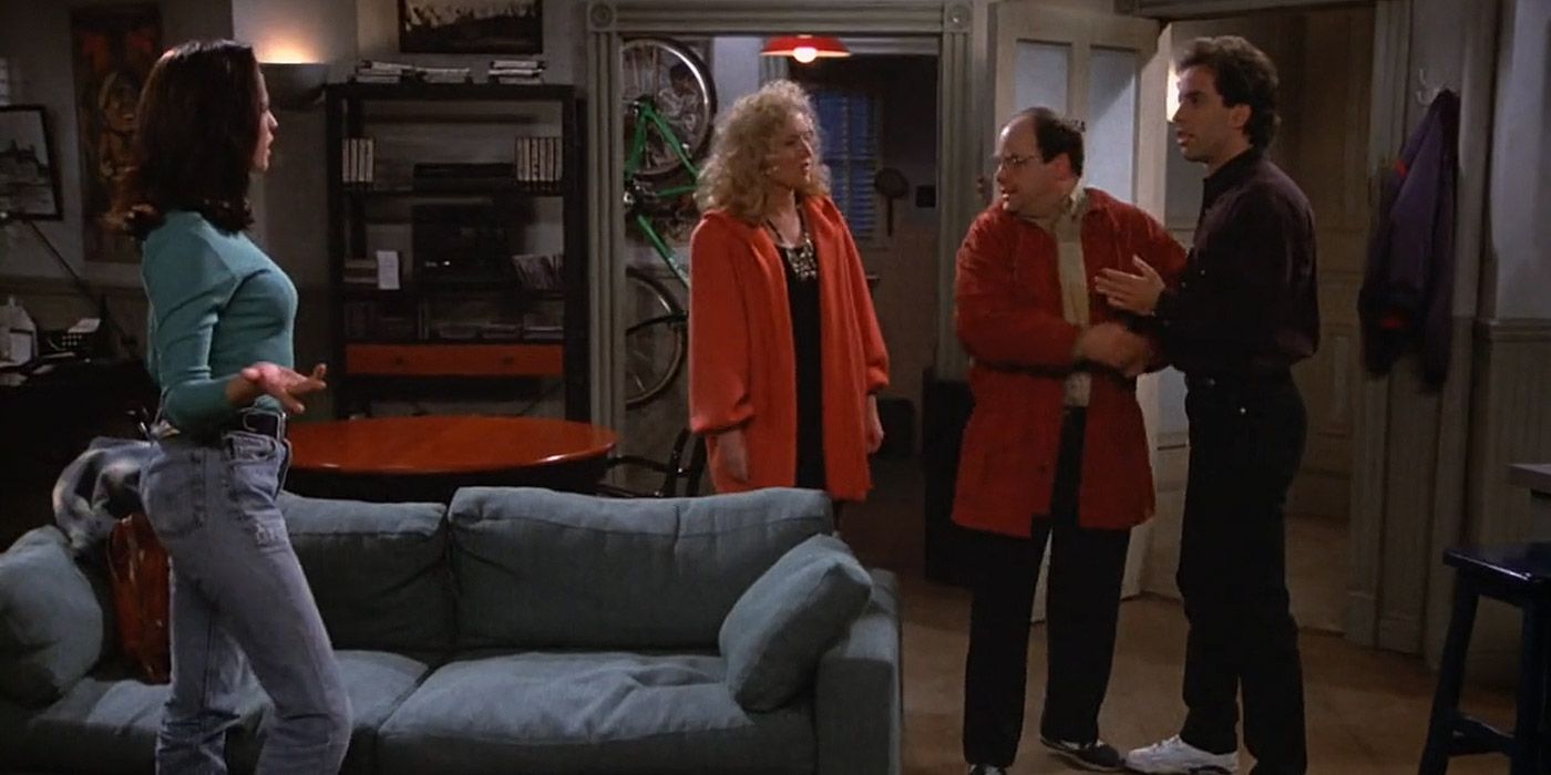 George pretends he and Jerry are gay in Seinfeld