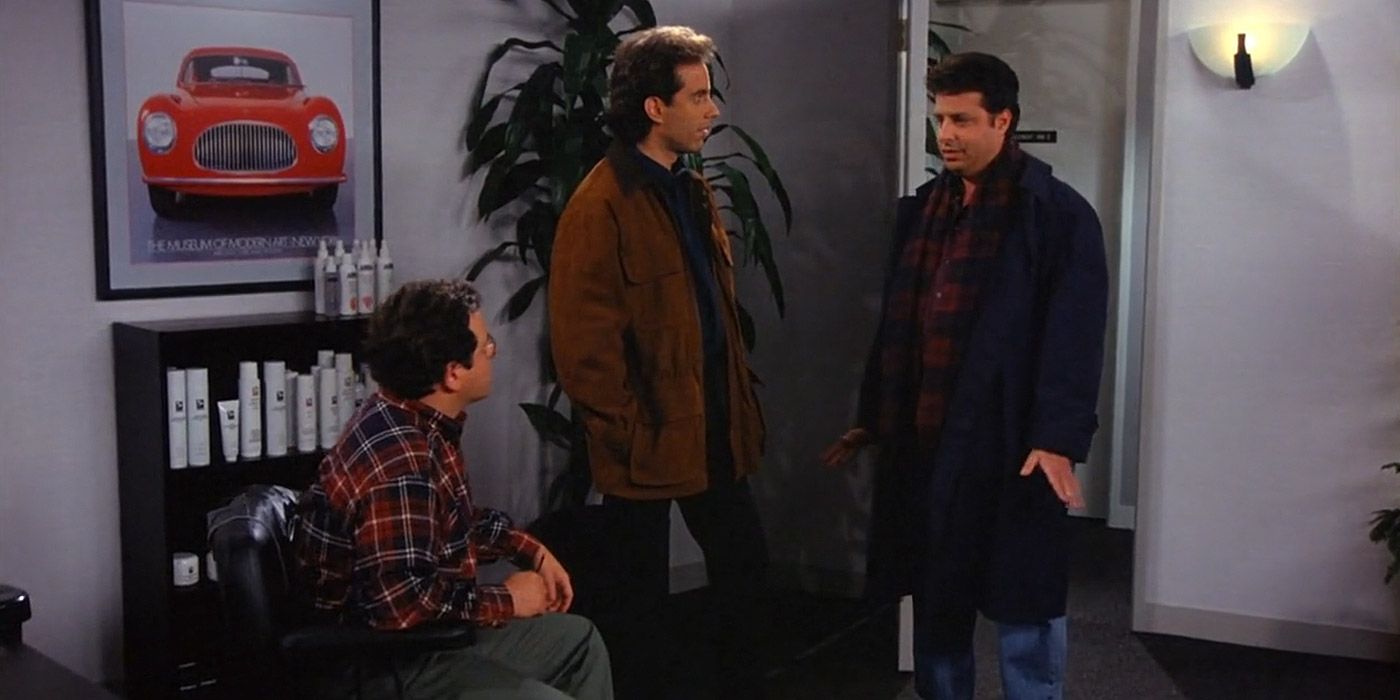 George and Jerry confront Gary Vogel in Seinfeld