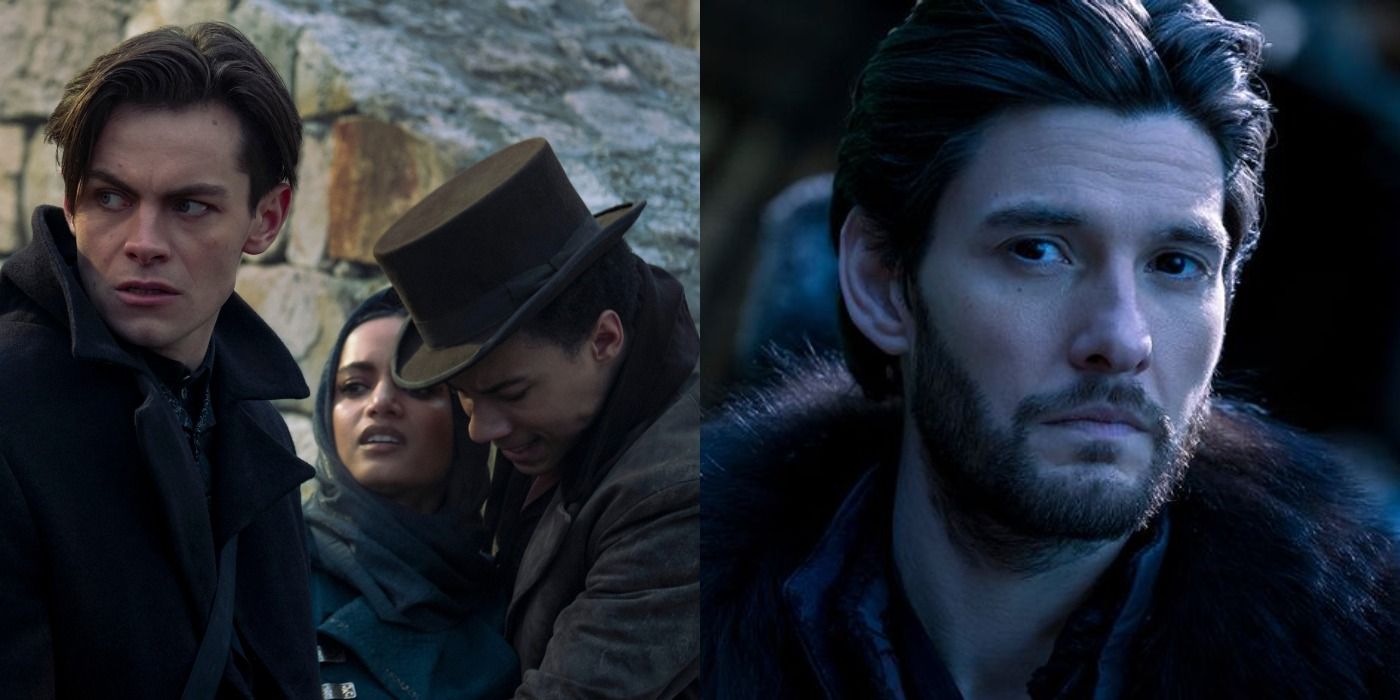 Split image of The Crows and The Darkling from Shadow And Bone series