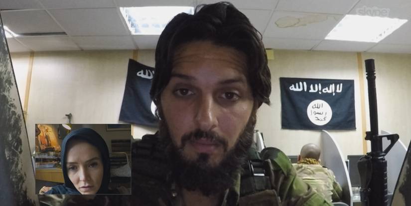 Shazad Latif on a video call in Profile