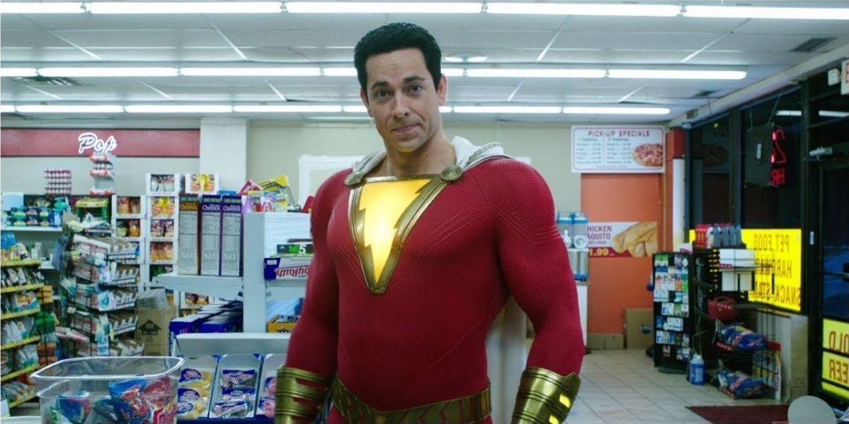 Shazam tries to buy beer at a convenience store