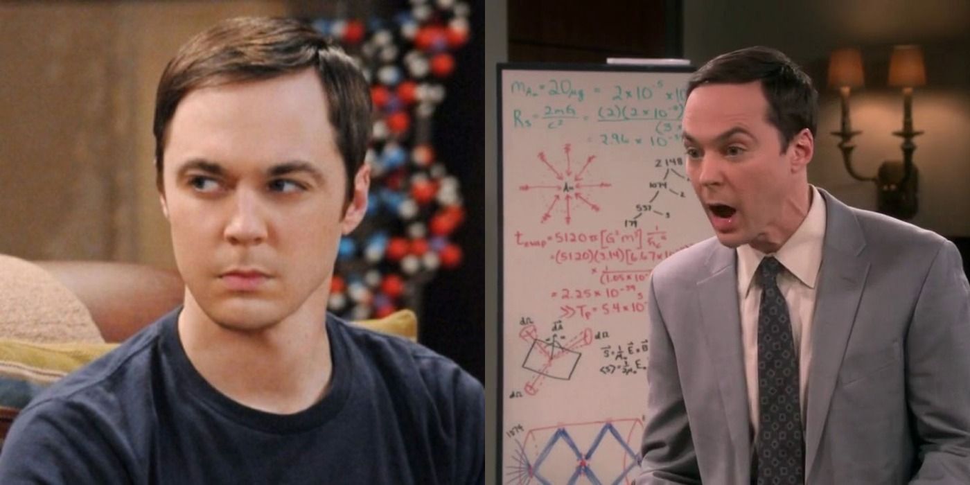 Two side by side images of Sheldon from The Big Bang Theory