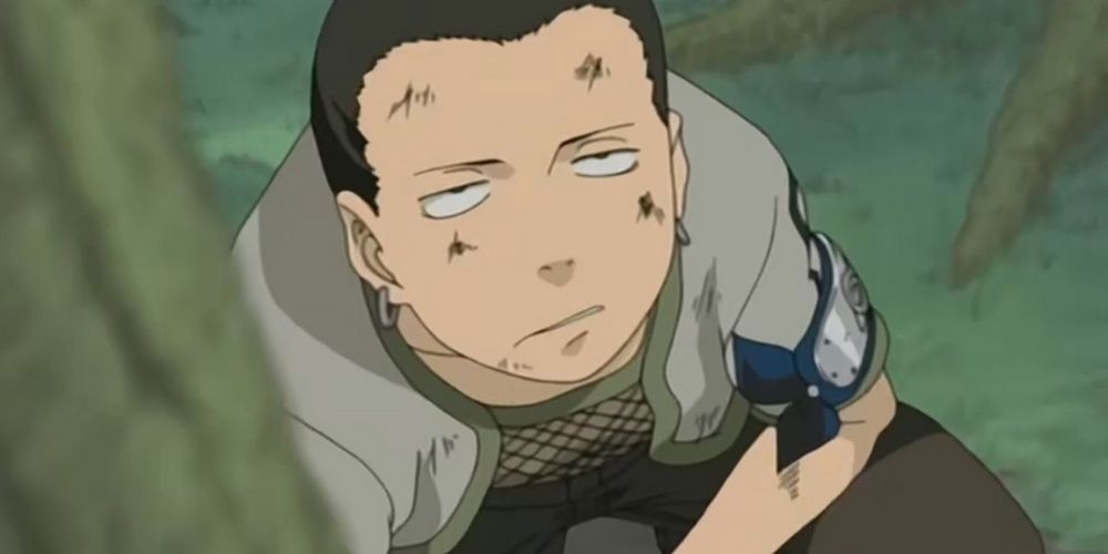 Shikamaru looking fed up in Naruto