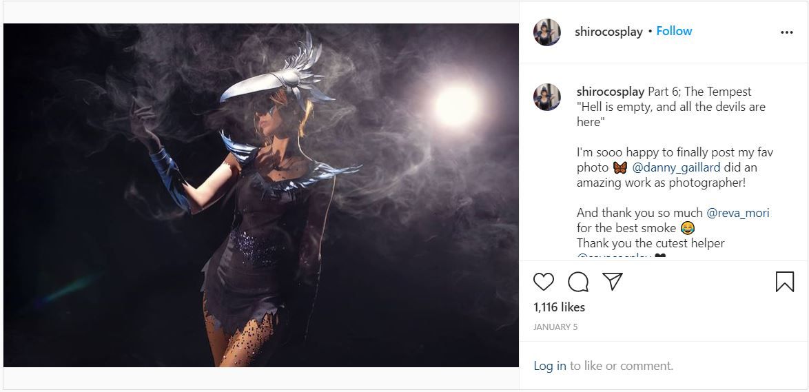 Chloe Pierce cosplay from Instagram user Shirocosplay.