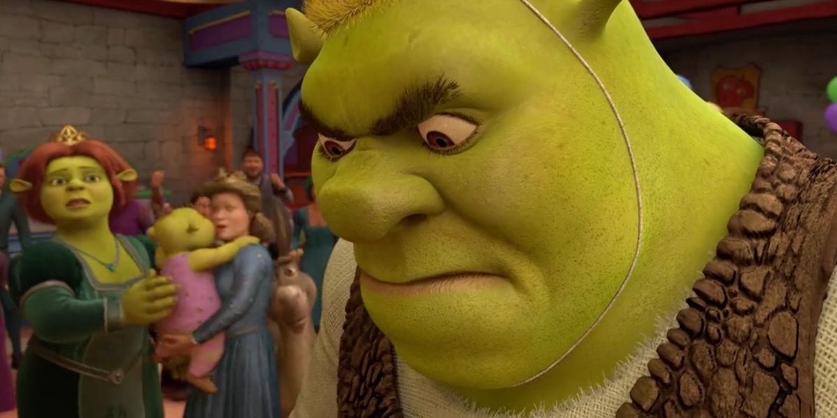Shrek angry at kids birthday in Shrek Forever After 